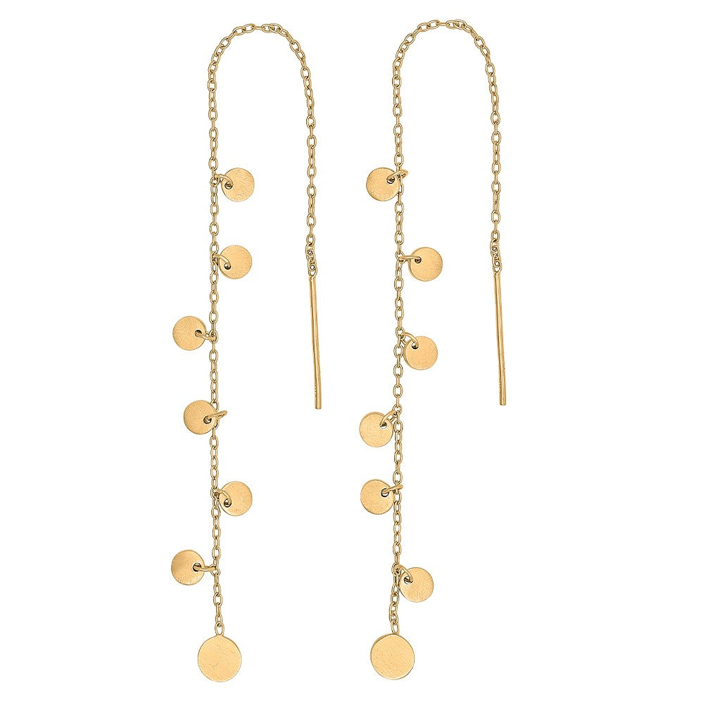 Gold-plated silver earrings DISC52 13cm