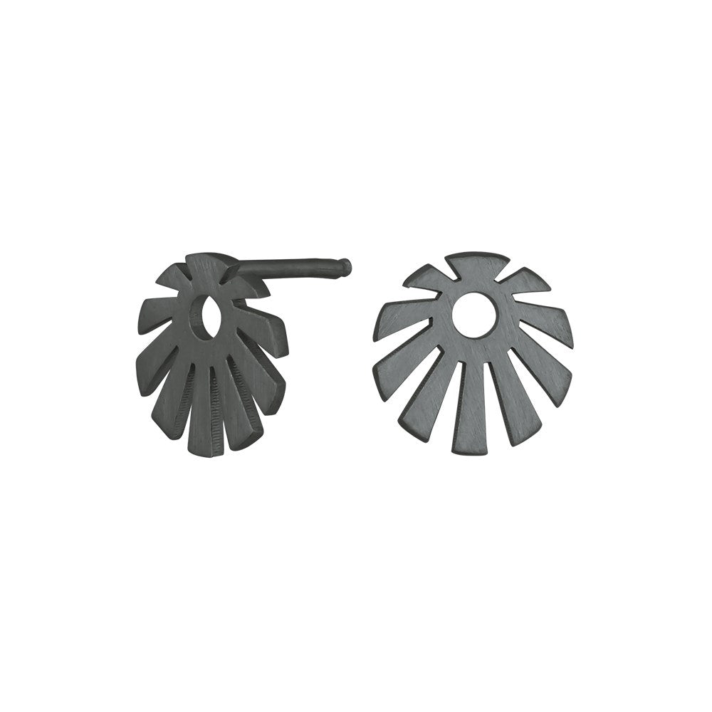 Ox. silver earring SUN52 9mm