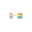 Silver ear studs LGBT52 8mm