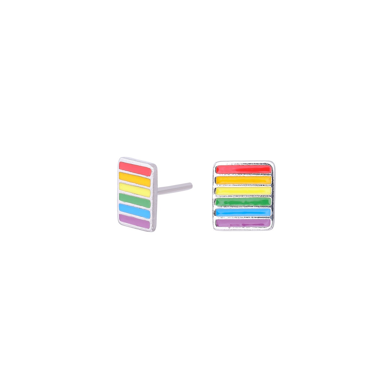 Silver ear studs LGBT52 8mm