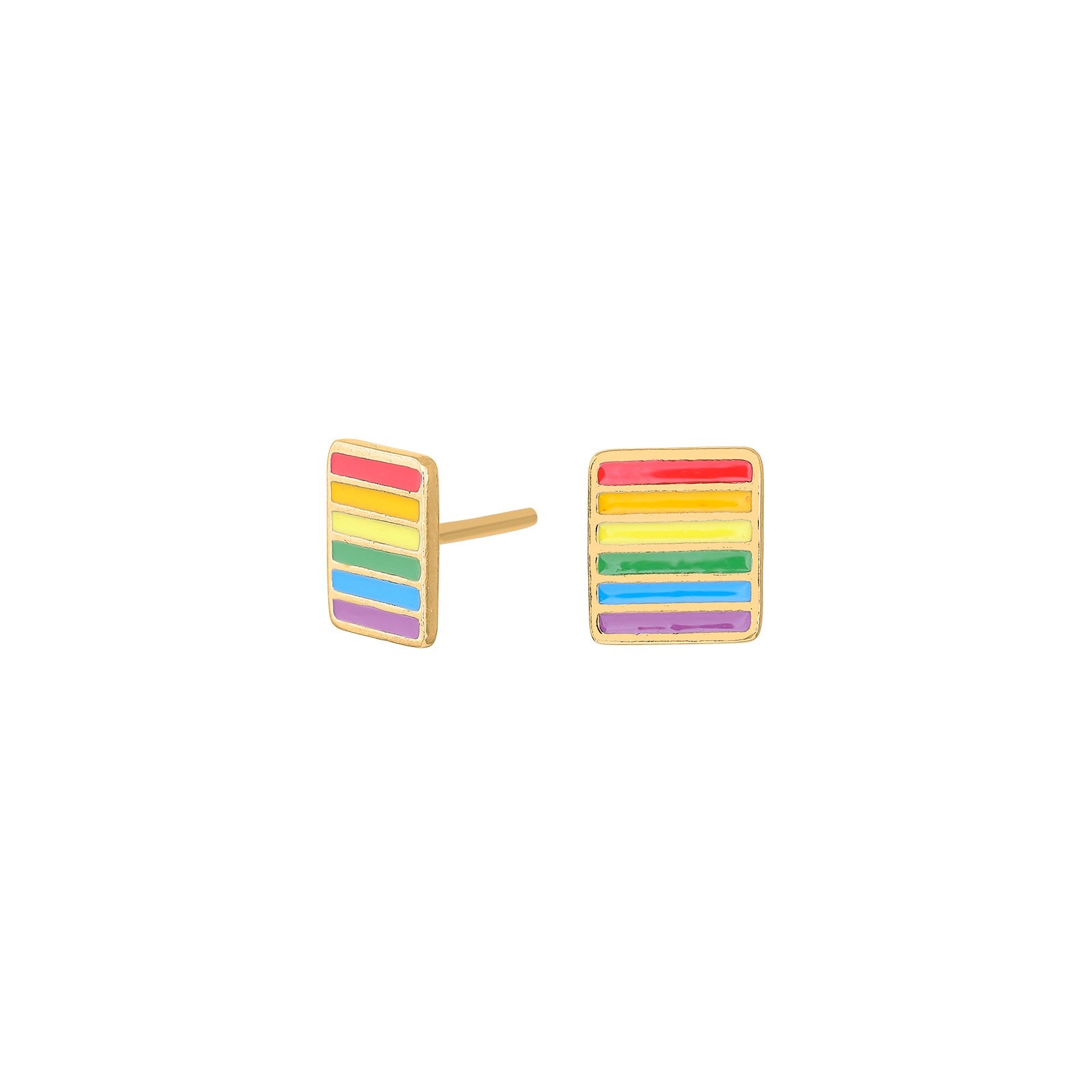 Silver ear studs LGBT52 8mm