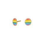 Silver ear studs LGBT52 8mm