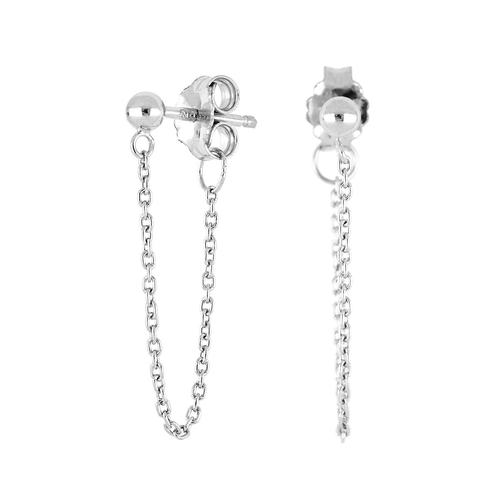 Rhod. silver earrings CANDY52 3mm