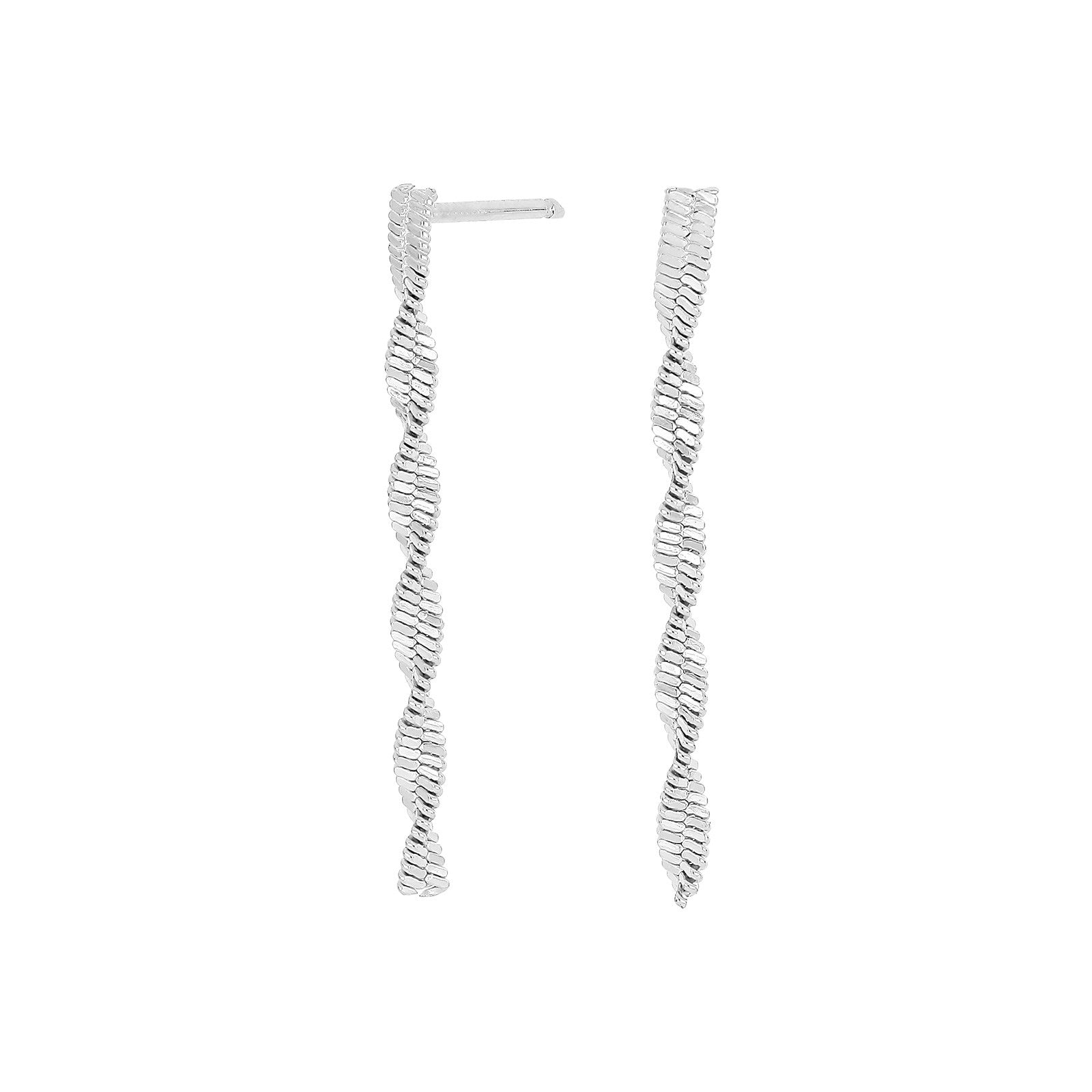Rhod. silver earrings LUX52