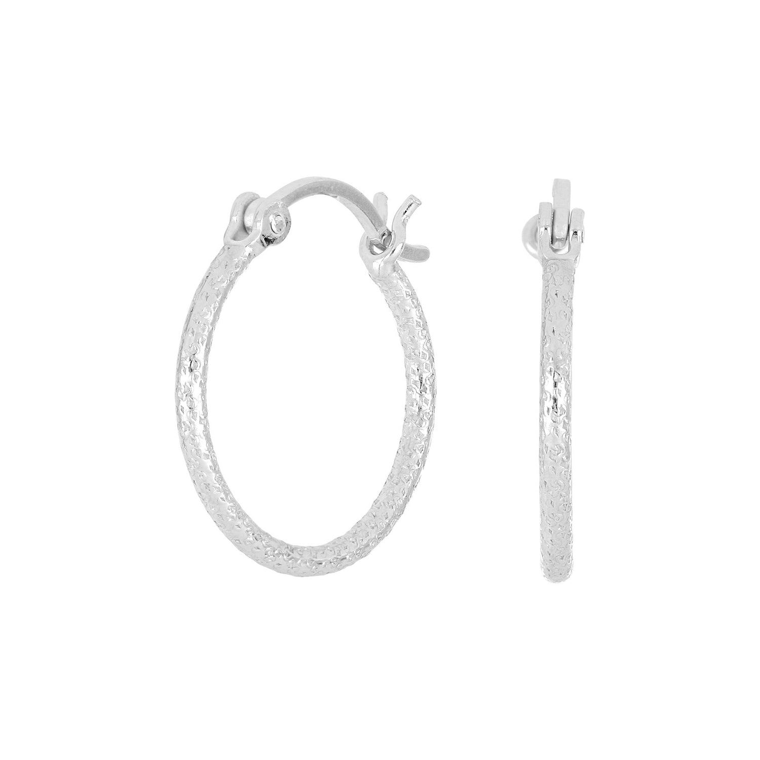 Rhod. Silberohrringe NICE52 1,6mm