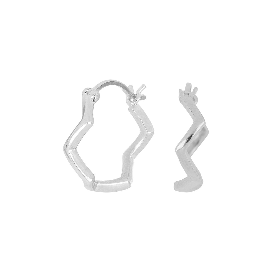 Silver hoops NICE52 2.4mm