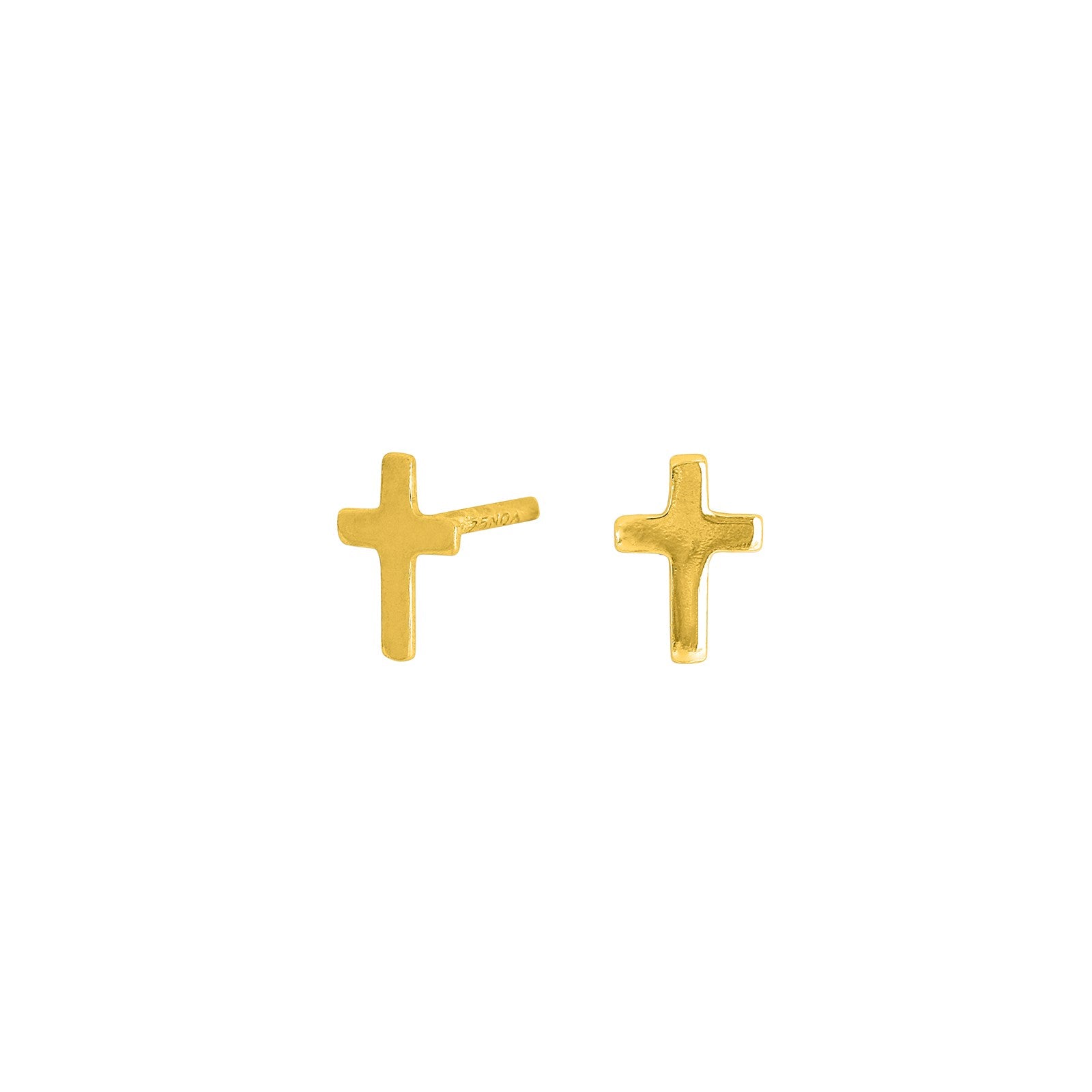Geschmiedete Silberohrringe CROSS52 7mm