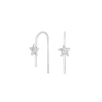 Rhd. silver earrings BUY52 star