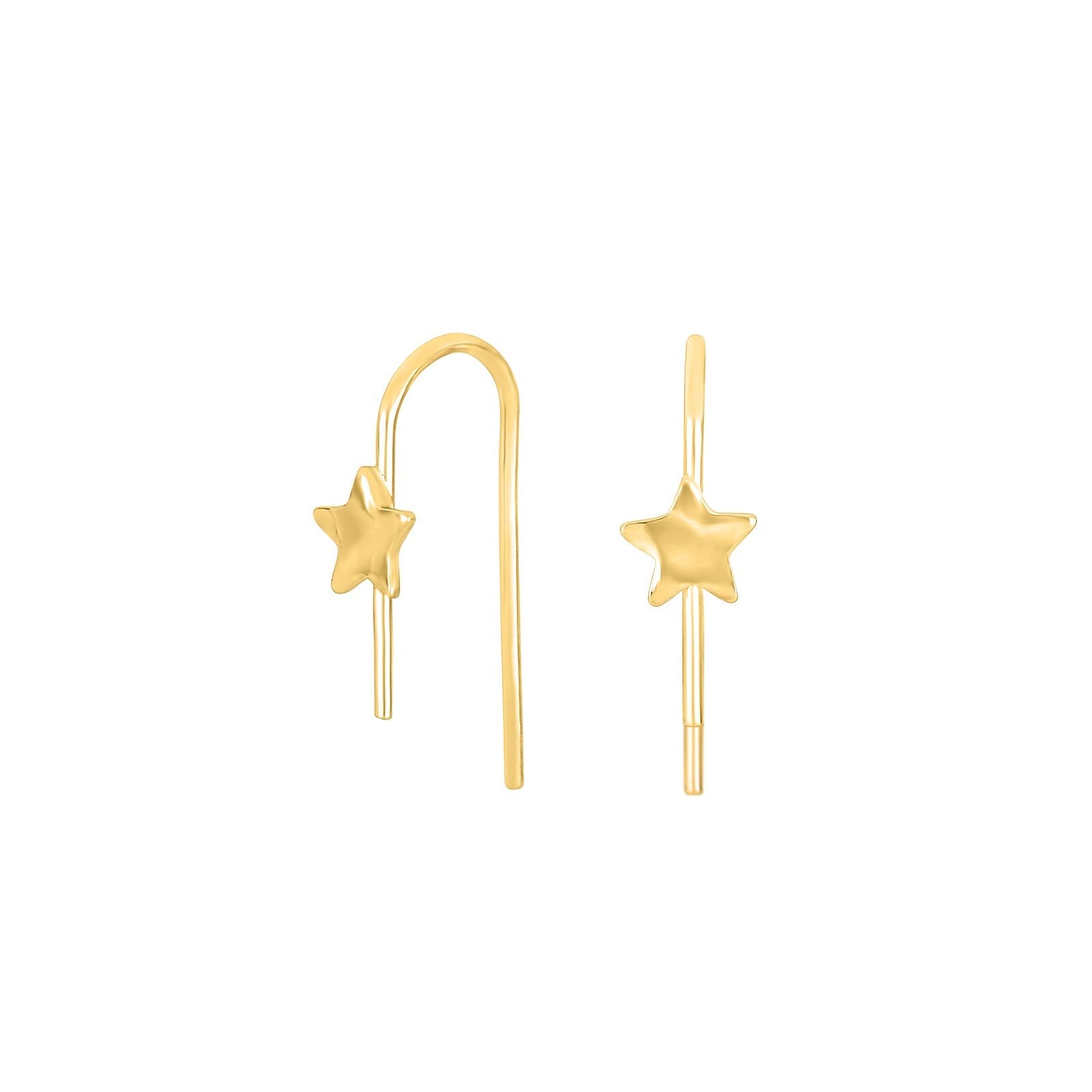 Gold-plated silver stud earrings BUY52 star