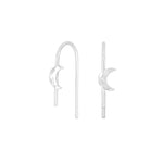 Rhd. silver earrings BUY52 moon