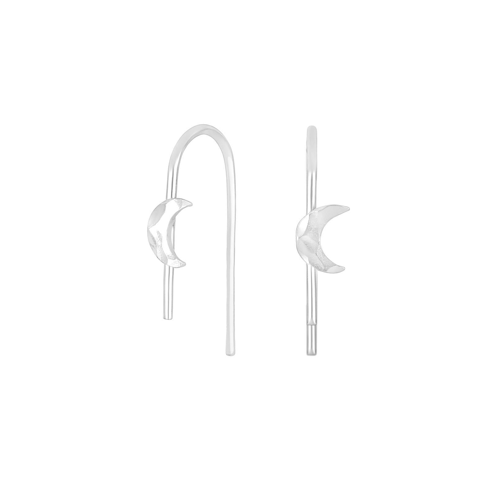 Rhd. silver earrings BUY52 moon