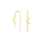 Gold-plated silver earrings BUY52 moon