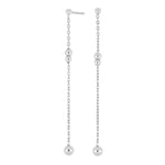 Rhd. silver earring BEADIT52