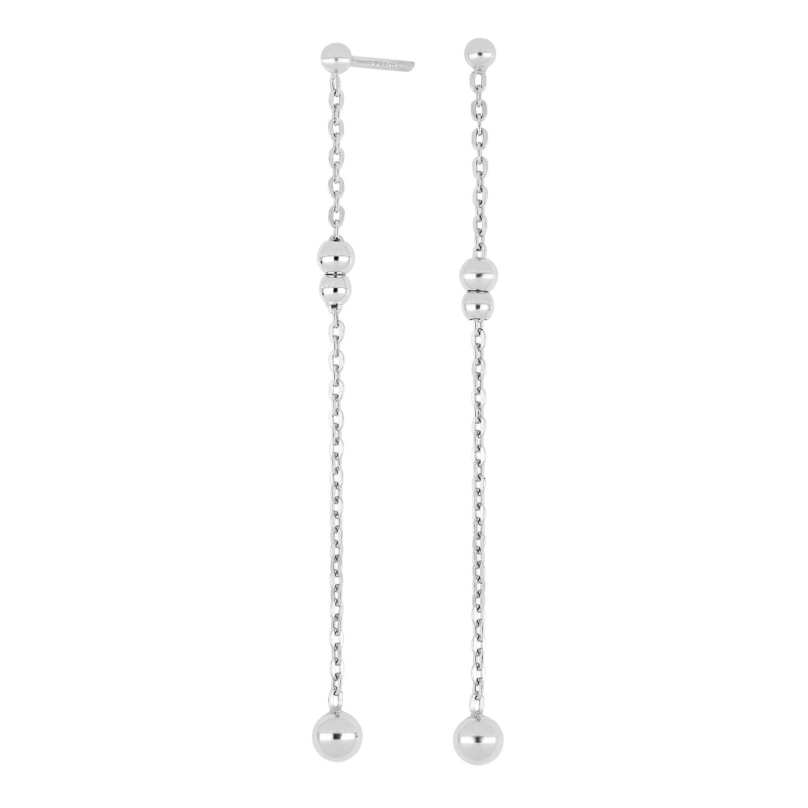 Rhd. silver earring BEADIT52