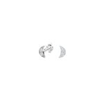 Rhod. silver earrings w/cz