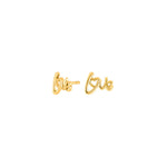 Goldpl. silver earrings Love