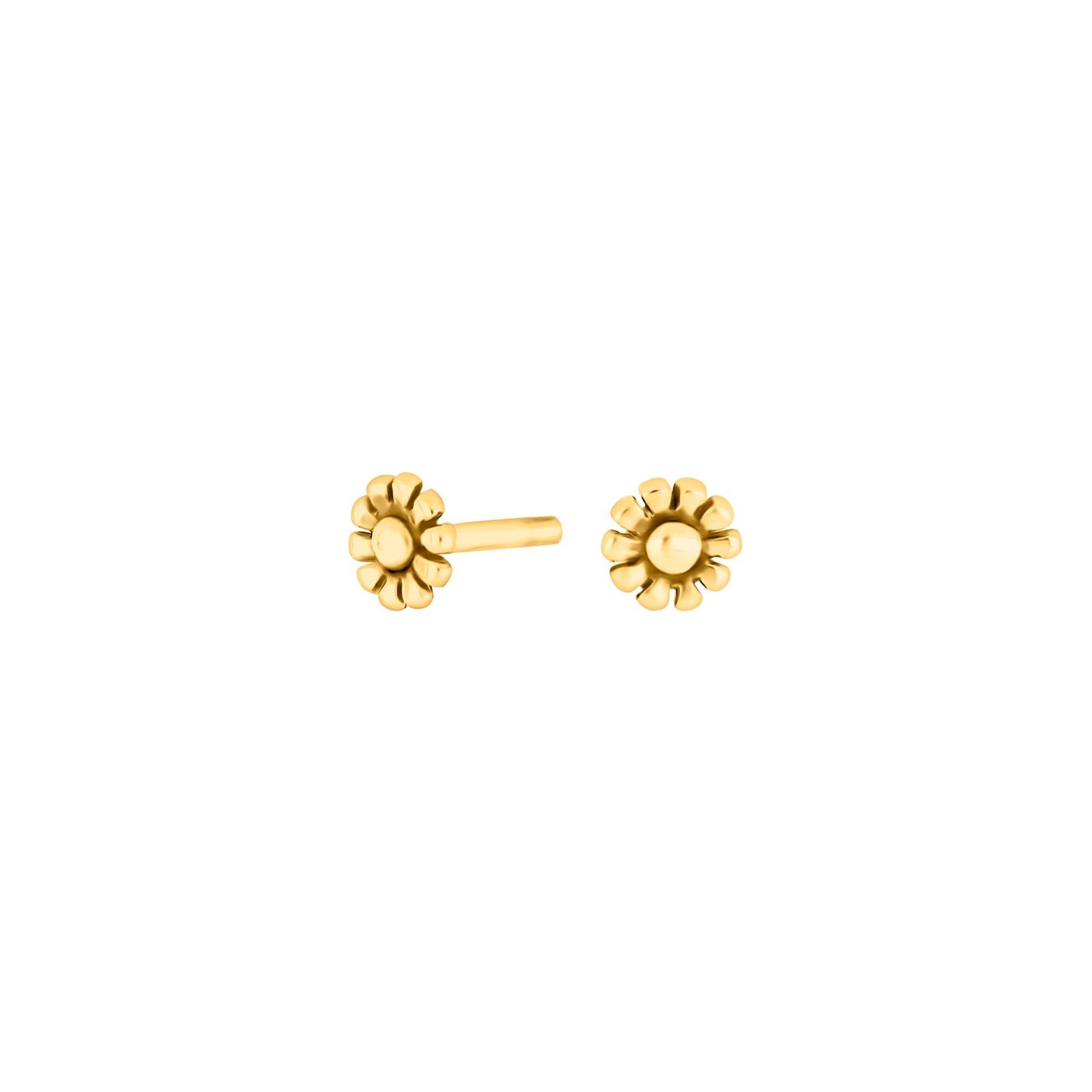 Silberohrring Blume - Vergoldet