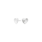 Rhod. silver earrings heart