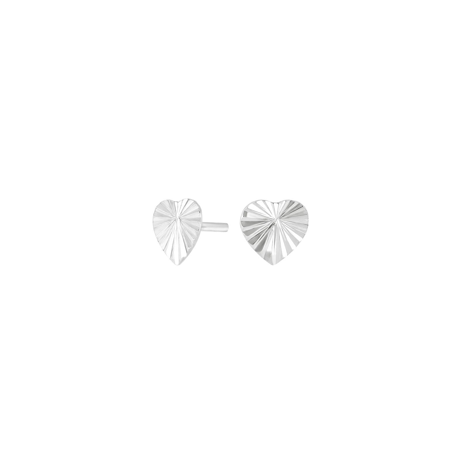 Rhod. silver earrings heart