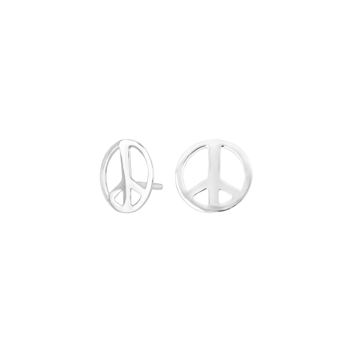Silberohrring Peace - Vergoldet