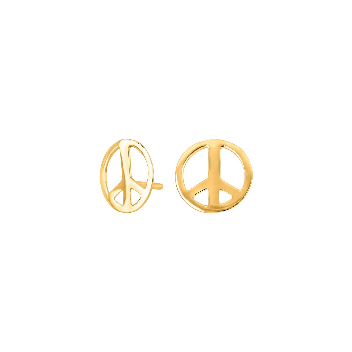 Silberohrring Peace - Vergoldet