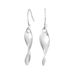 Rhod. silver earrings eye