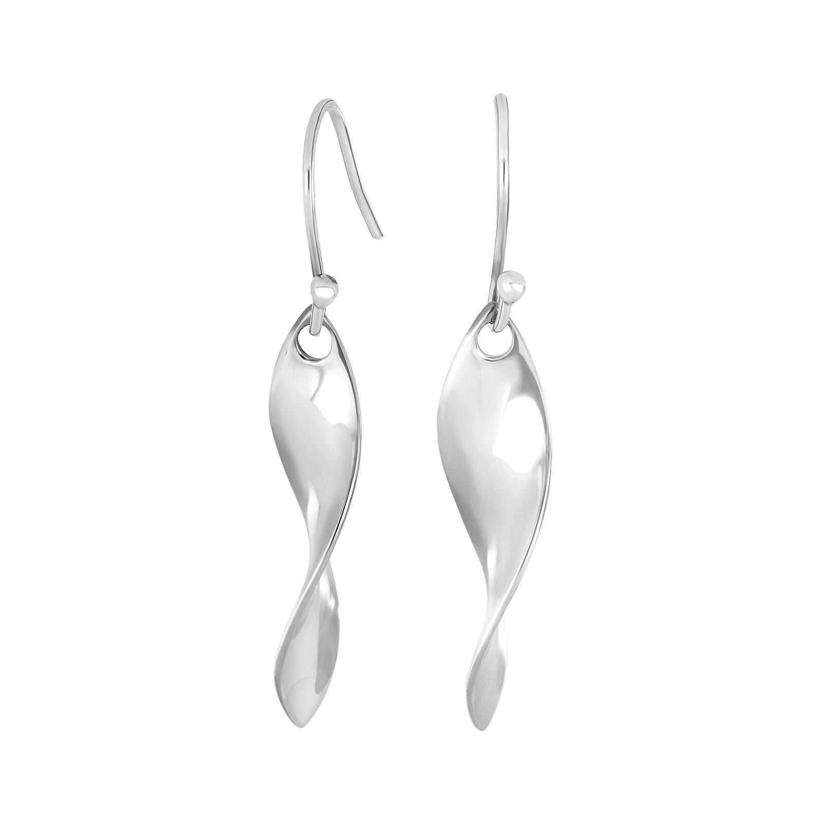 Rhod. silver earrings eye