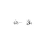 Rhod. silver earring three rings