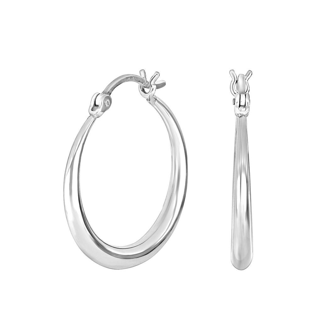 Rhod. silver earrings