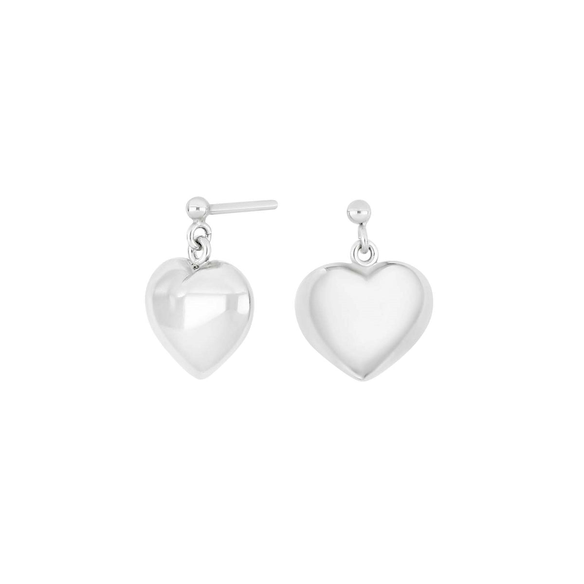 Silver ear studs BAILANDO52 - Rhodium plated