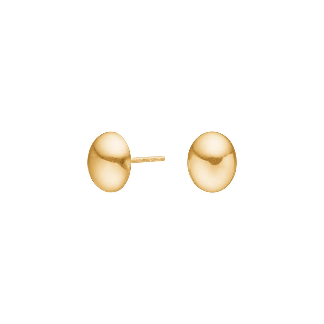 Silver ear studs DROPS52 - Gold plated