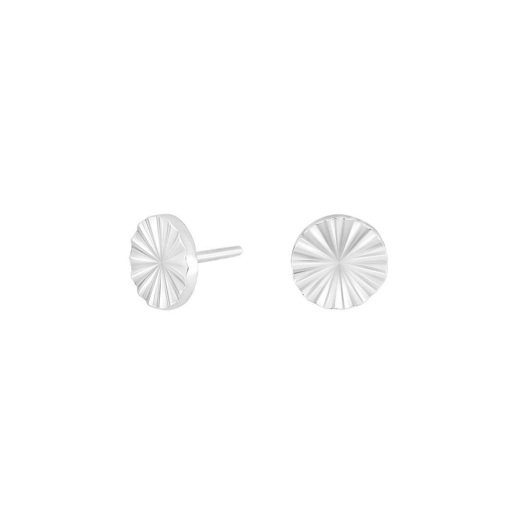 Silver ear studs circle ACTOR52