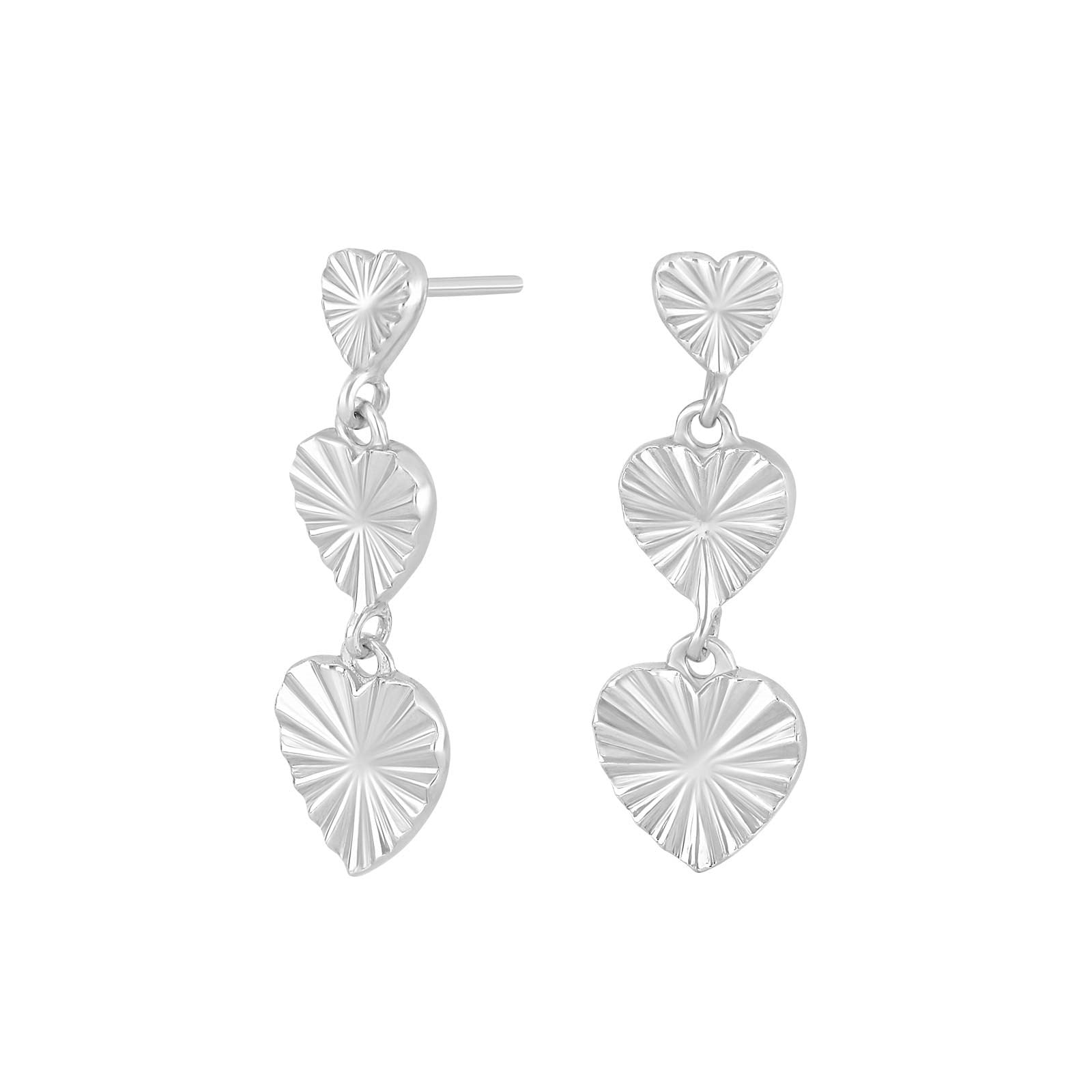 Silver earrings heart ACTOR52