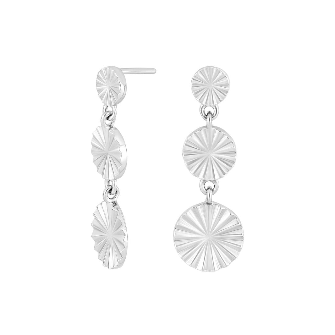 Silver earrings circle ACTOR52