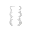 Silver earrings moon ACTOR52
