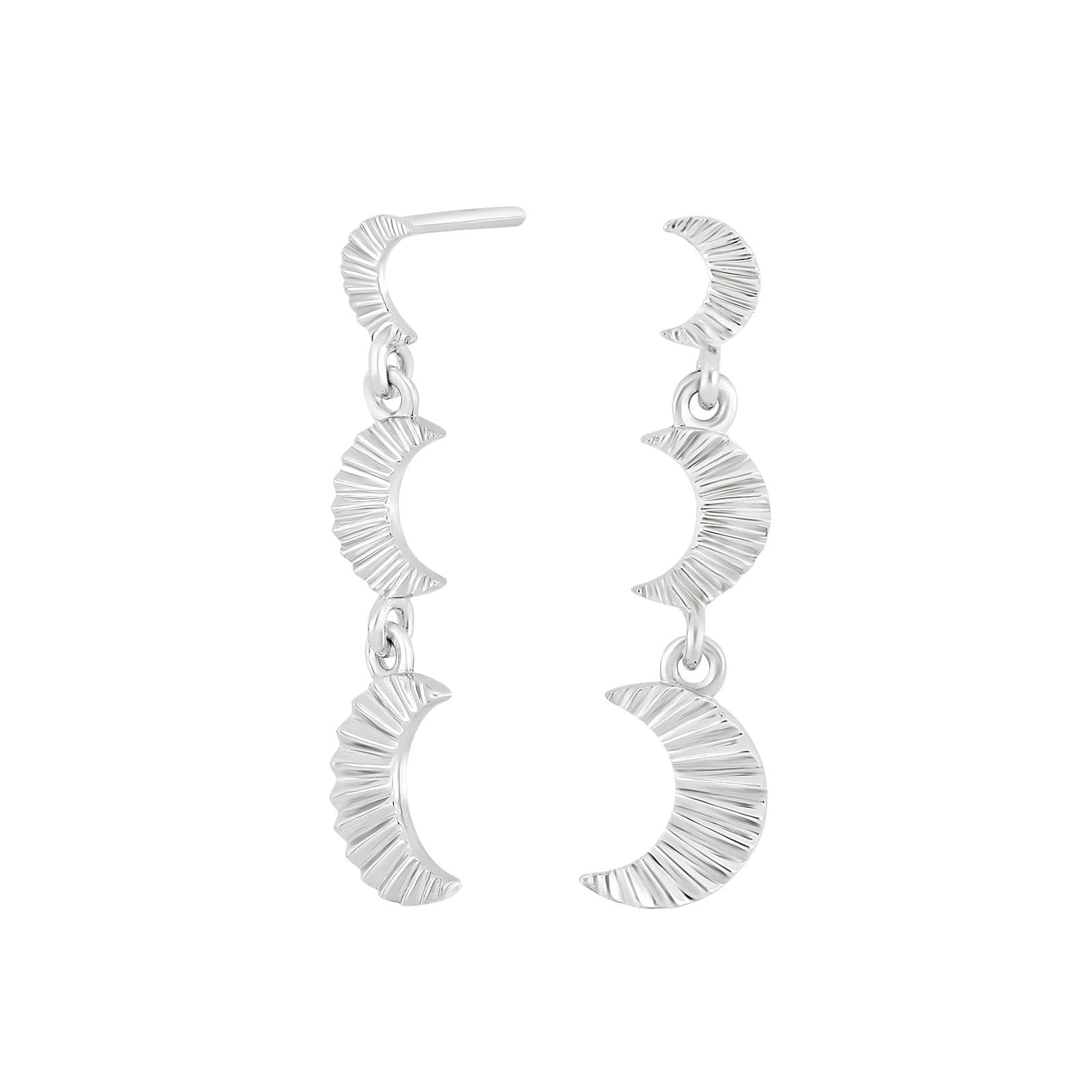 Silver earrings moon ACTOR52