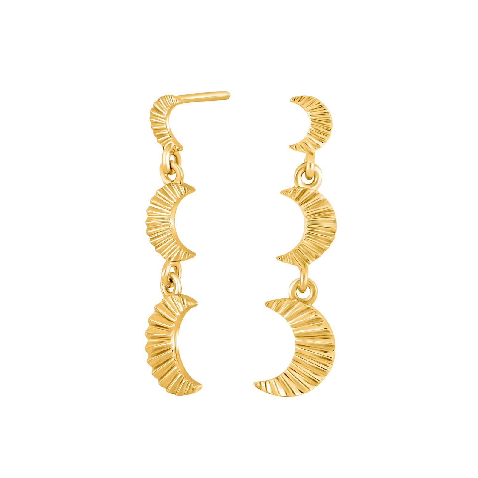 Silver earrings moon ACTOR52