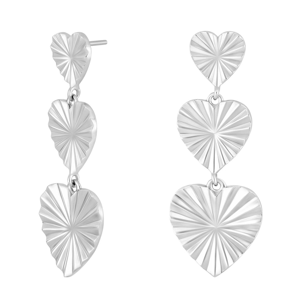 Silver earrings heart ACTOR52