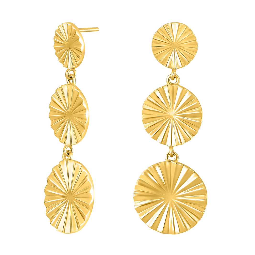 Silver earrings circle ACTOR52 - Gold plated