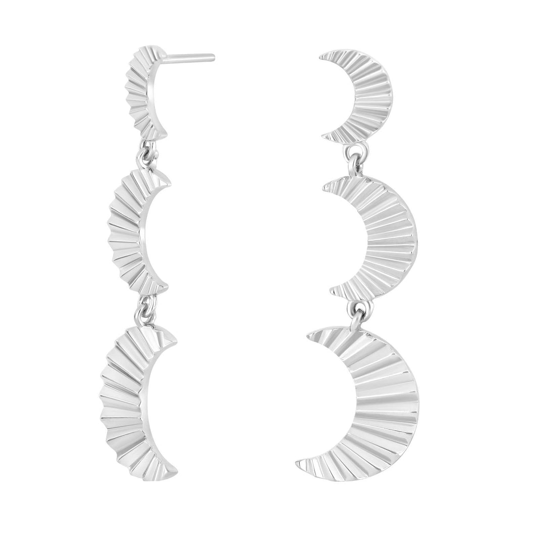 Silver earrings moon ACTOR52