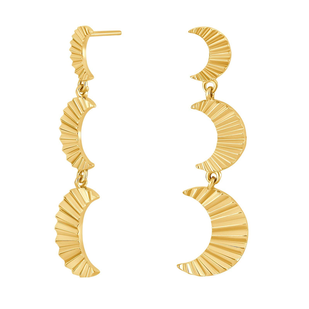 Silver earrings moon ACTOR52