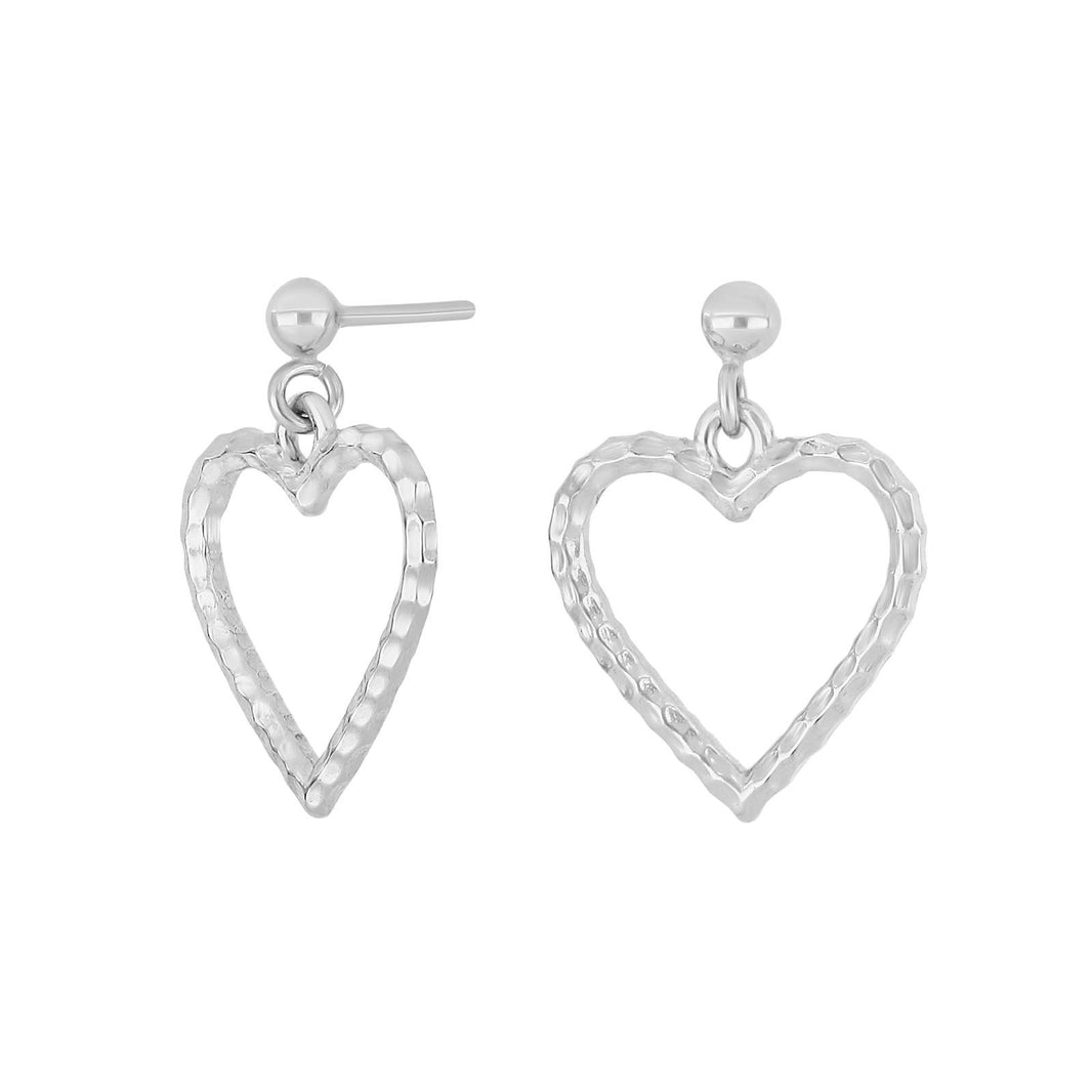 Silver earrings heart SUPERHERO52
