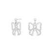 Silver ear hangers bow SUPERHERO52