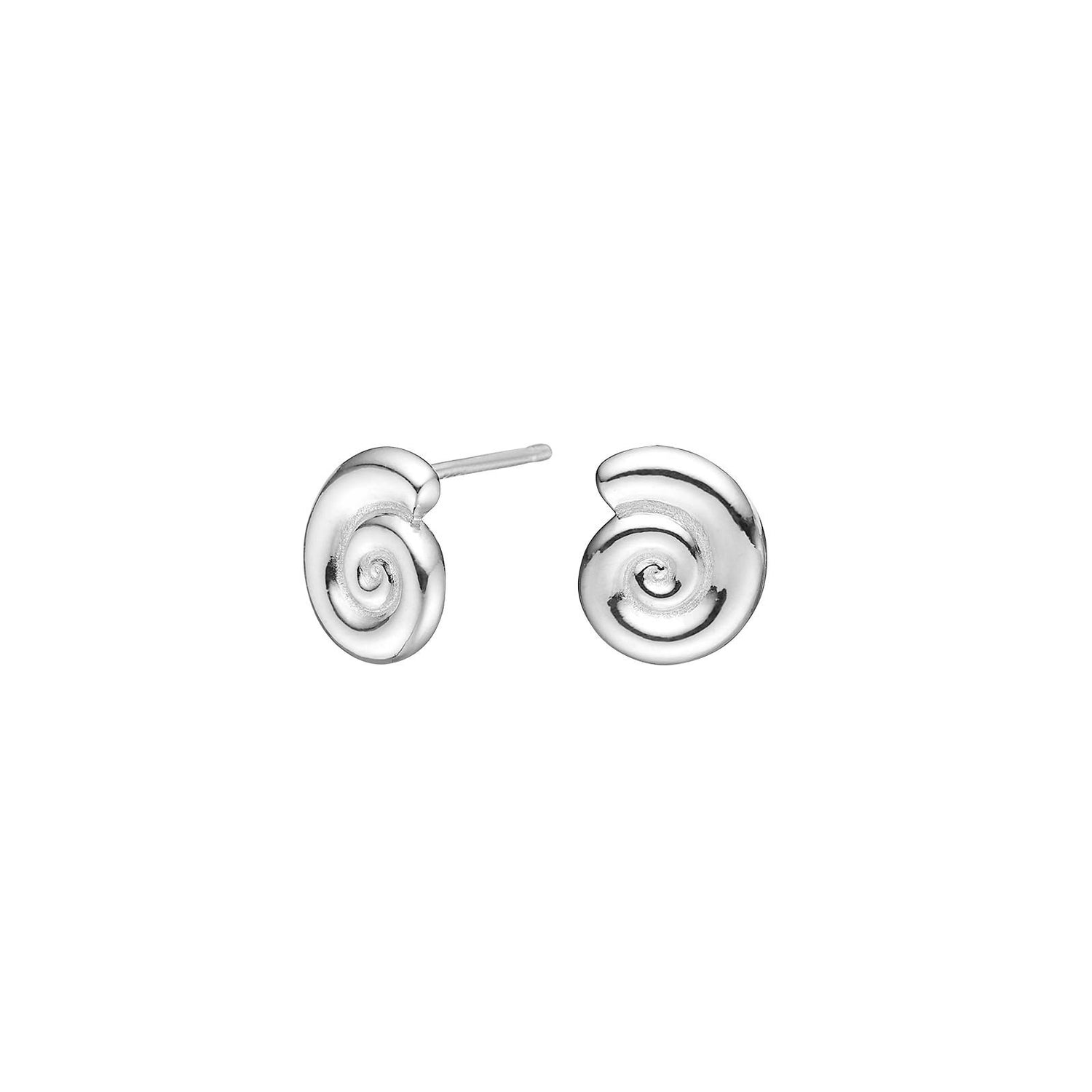 Silber Ohrstecker Schneckenhaus SEA52 - Vergoldet