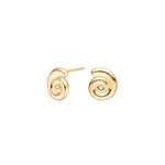 Silver ear stud snail shell SEA52
