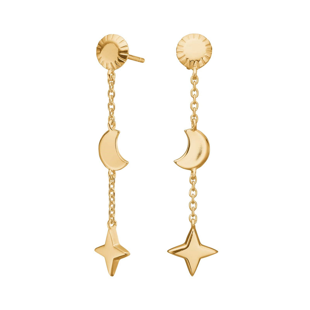 Silver earrings UNIVERSE52 - Gold plated