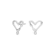 Silver ear studs FLUID52
