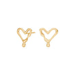 Silver ear studs FLUID52