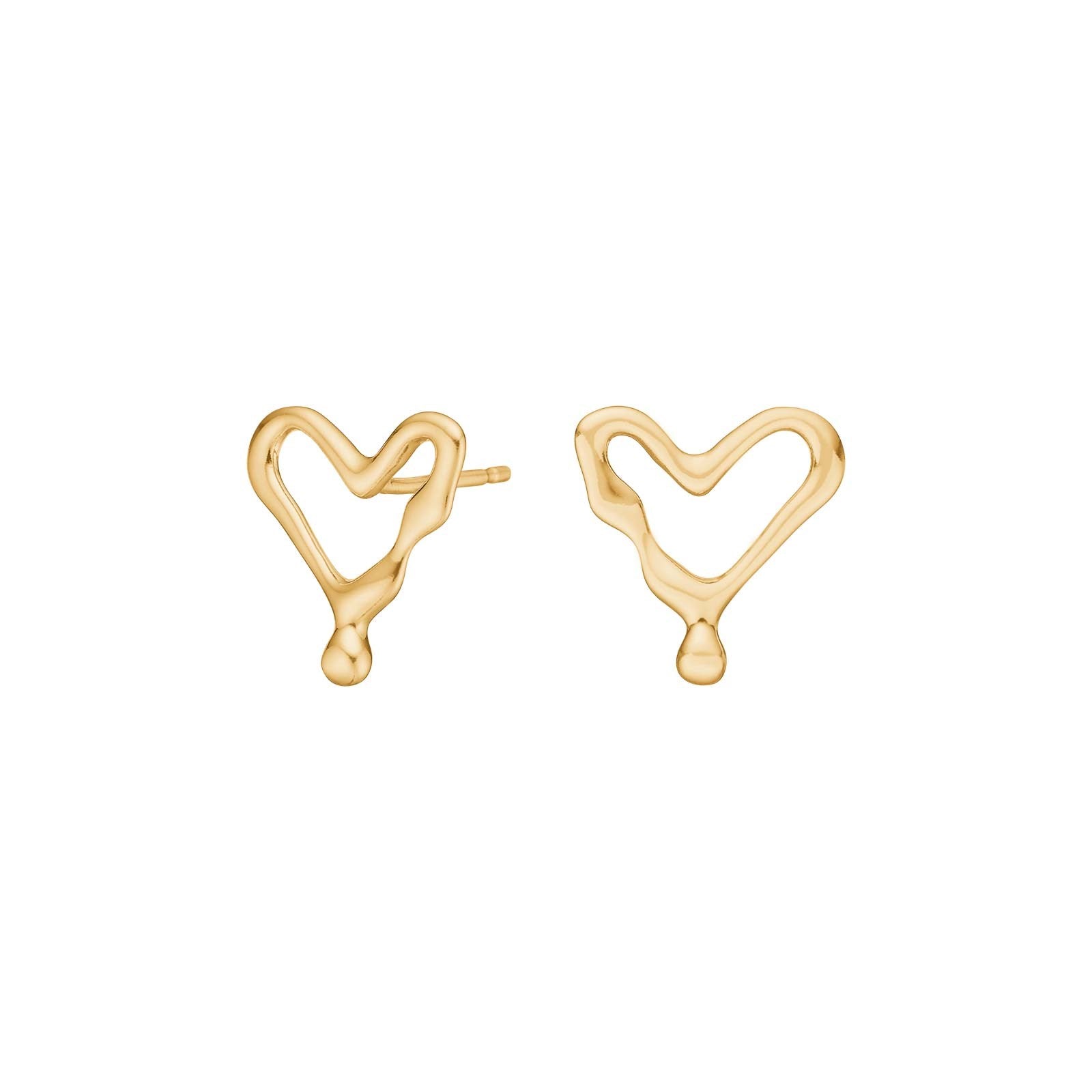Silver ear studs FLUID52