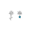 Earrings blue flower BRODERIE52